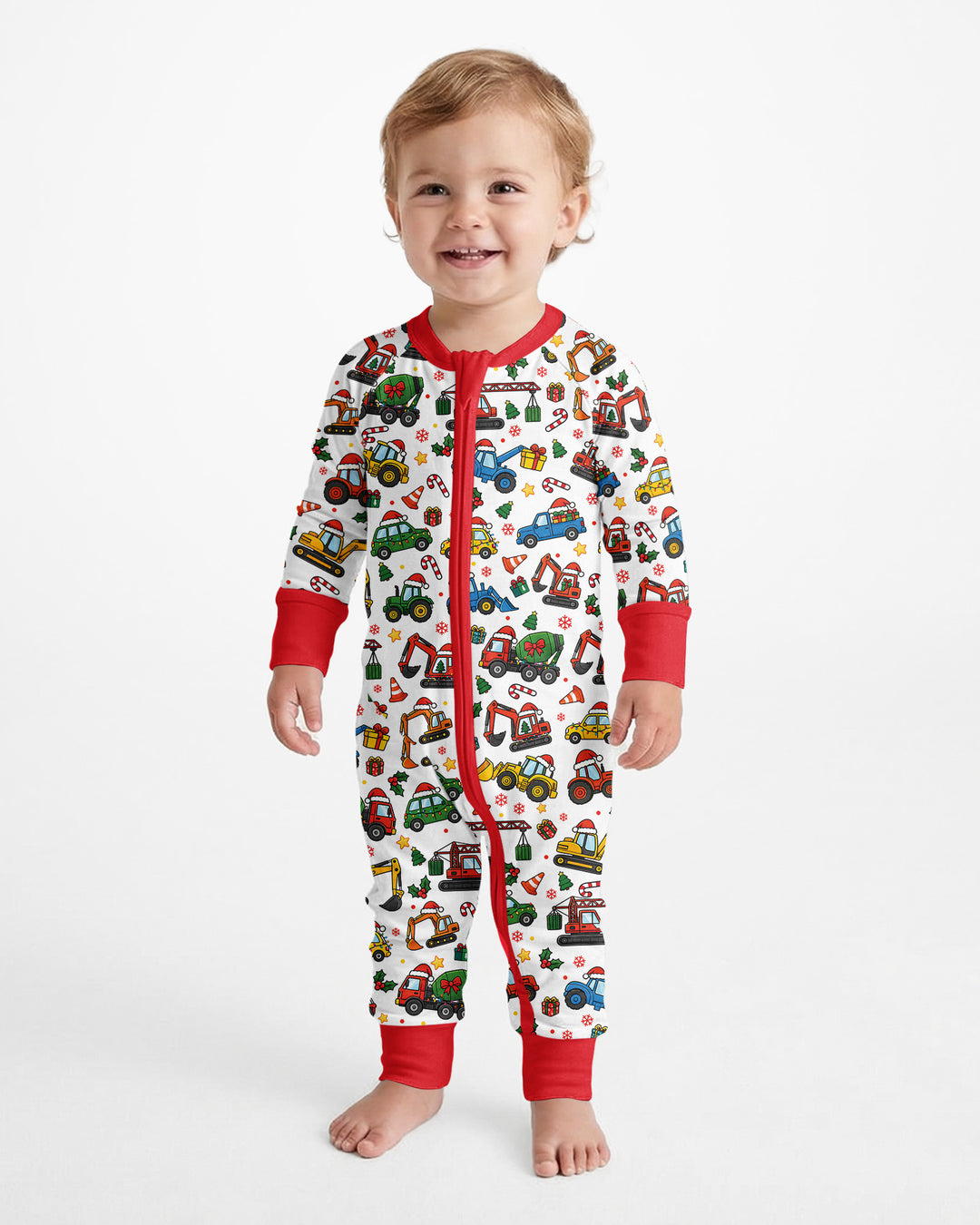 Excavator Christmas Trucks Bamboo Convertible Zippy