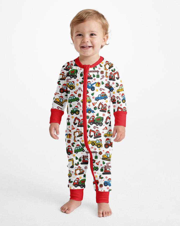 Excavator Christmas Trucks Bamboo Convertible Zippy