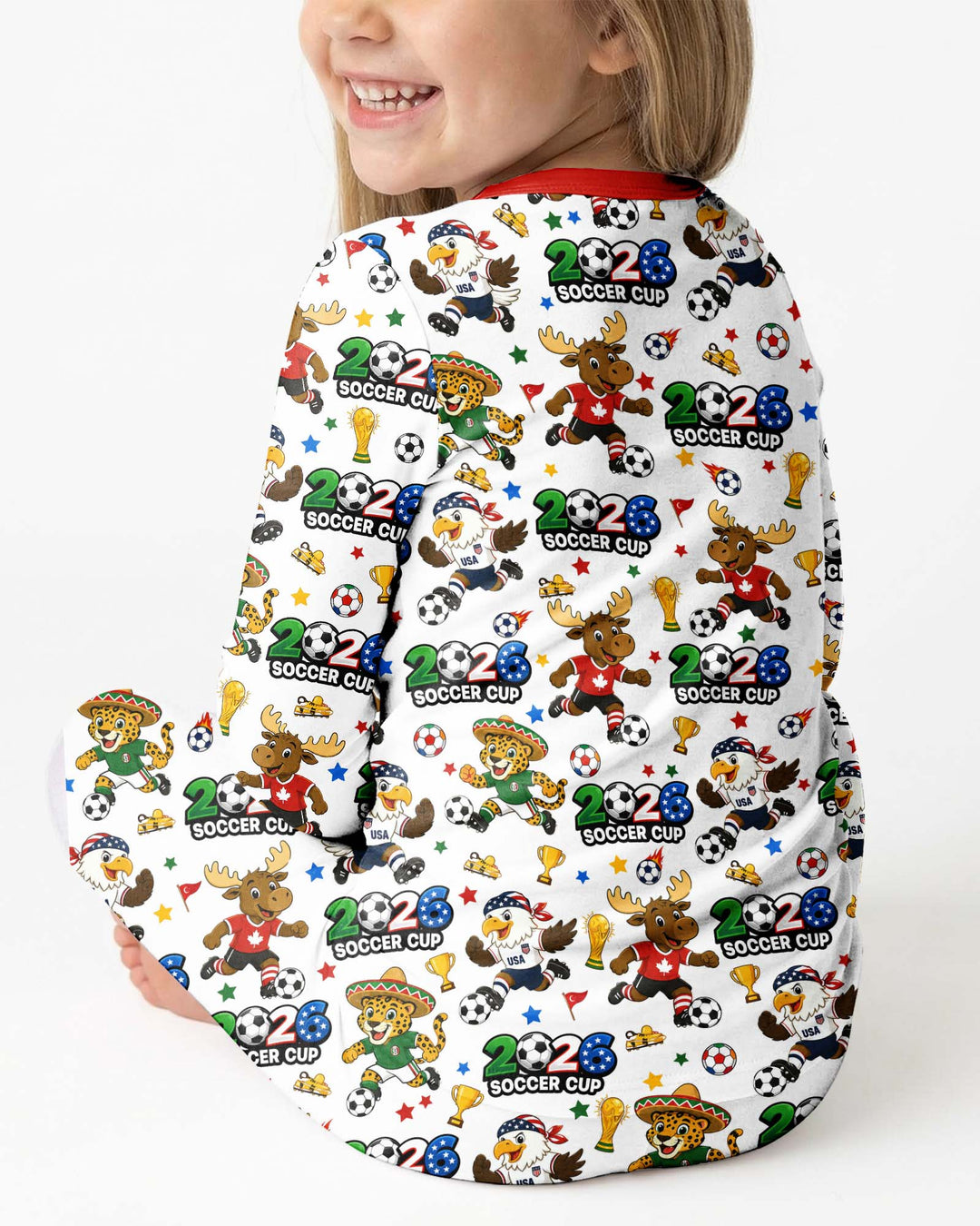 Zweiteiliges Langarm-Pyjama-Set mit Sommerfrüchten