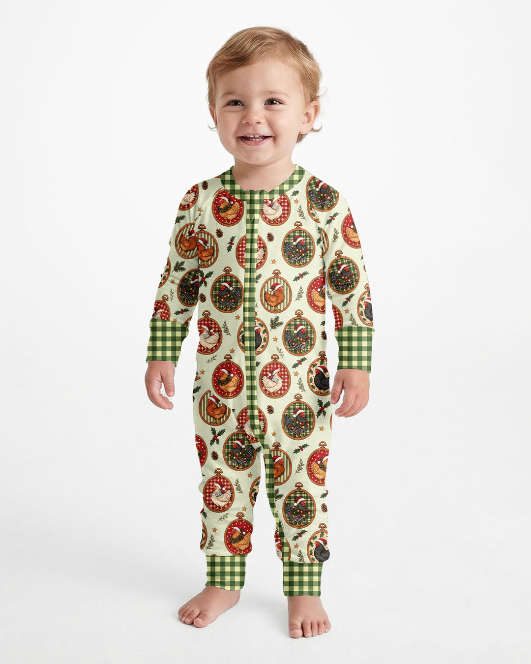 Chicken Merry Clucking Christmas Bamboo Convertible Zippy
