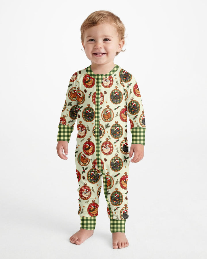 Chicken Merry Clucking Christmas Bamboo Convertible Zippy
