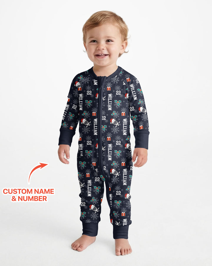 Custom Name Hockey Holiday Bamboo Convertible Zippy