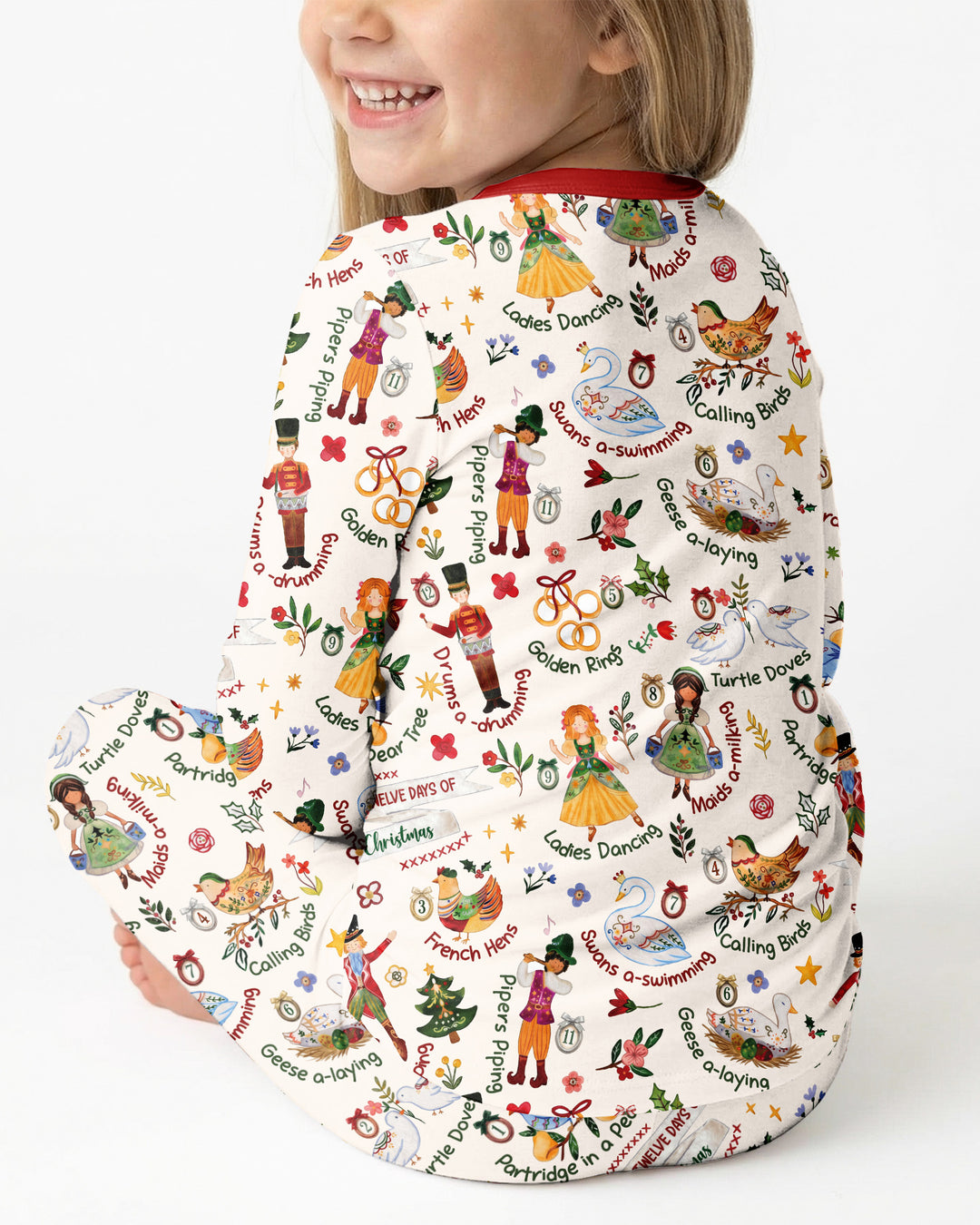 The 12 Days of Christmas Bamboo Two Piece Long Sleeve Pajama Set