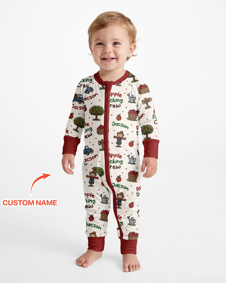 Custom Name Apple Picking Crew Bamboo Convertible Zippy