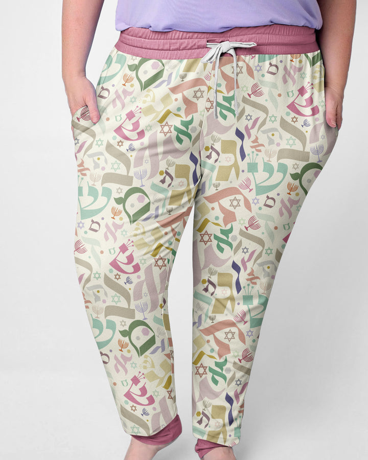 Hebrew Harmony Family Matching Bamboo Women Pajama Set