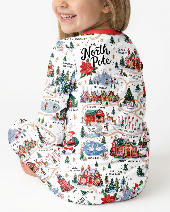 The North Pole Bamboo Two Piece Long Sleeve Pajama Set