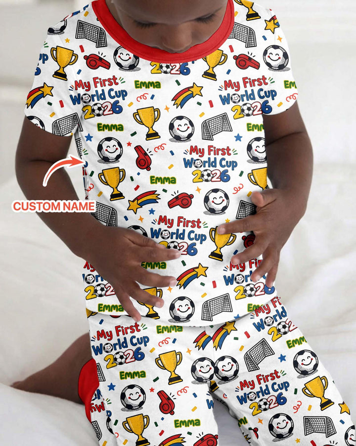 Zweiteiliges, kurzärmliges Pyjama-Set mit Marienkäfern