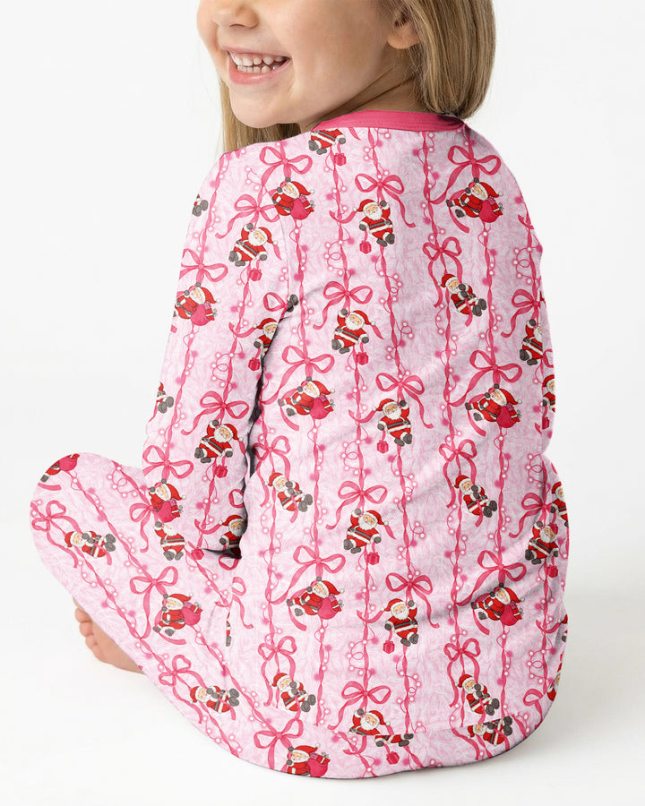 Sleigh All Day Santa Claus  Bamboo Two Piece Long Sleeve Pajama Set