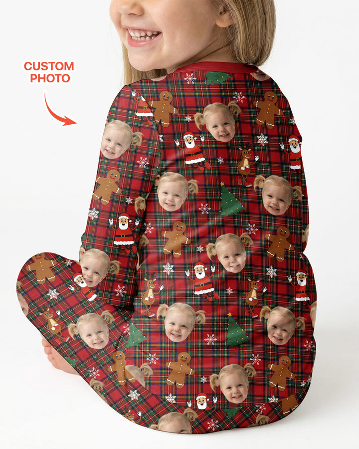 I'm The Favorite Christmas Funny Brother Sister Matching Bamboo Two Piece Long Sleeve Pajama Set
