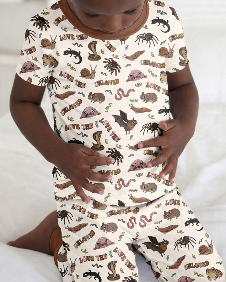 Zweiteiliges, kurzärmliges Pyjama-Set mit Marienkäfern