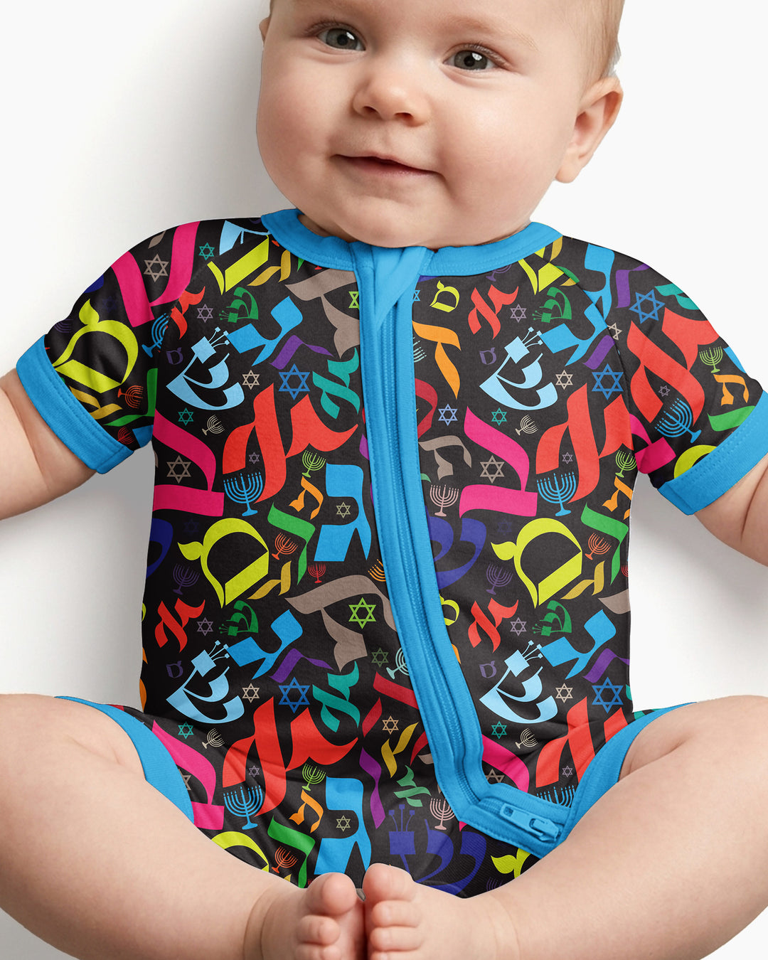 Hebrew Harmony Family Matching Bamboo Shorty Zippy
