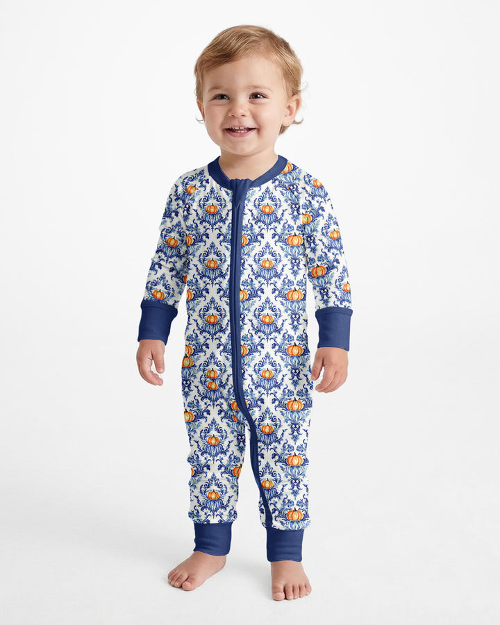 Pumpkin Toile Family Matching Bamboo Convertible Zippy