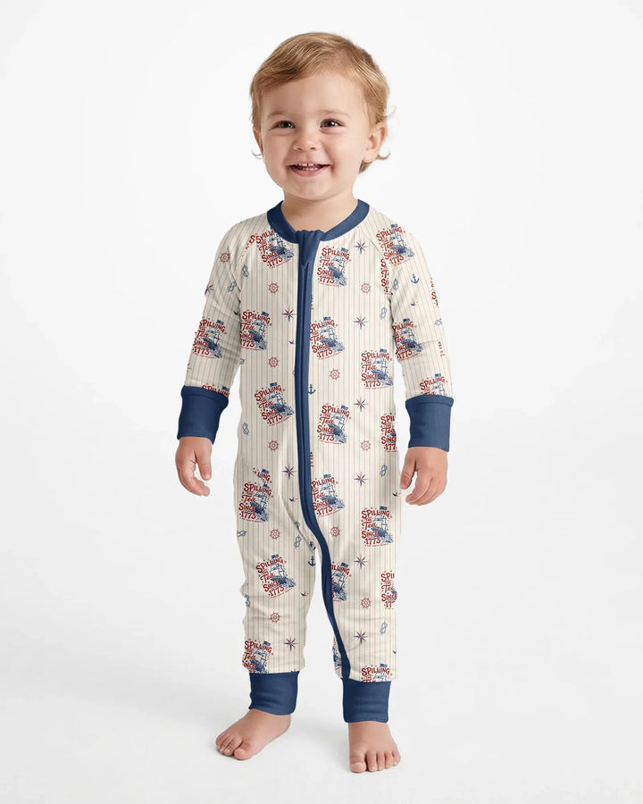 Spilling The Tea Since 1773 Family Matching Bamboo Convertible Zippy