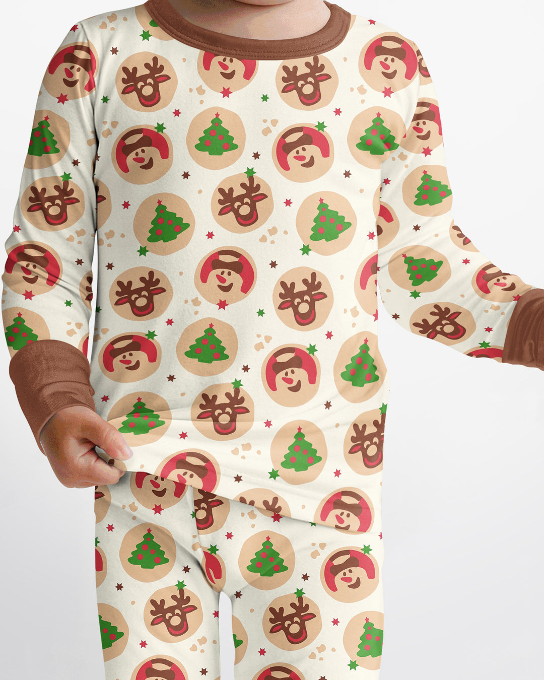 Holiday Cookie Party Family Matching Bamboo Two Piece Long Sleeve Pajama Set