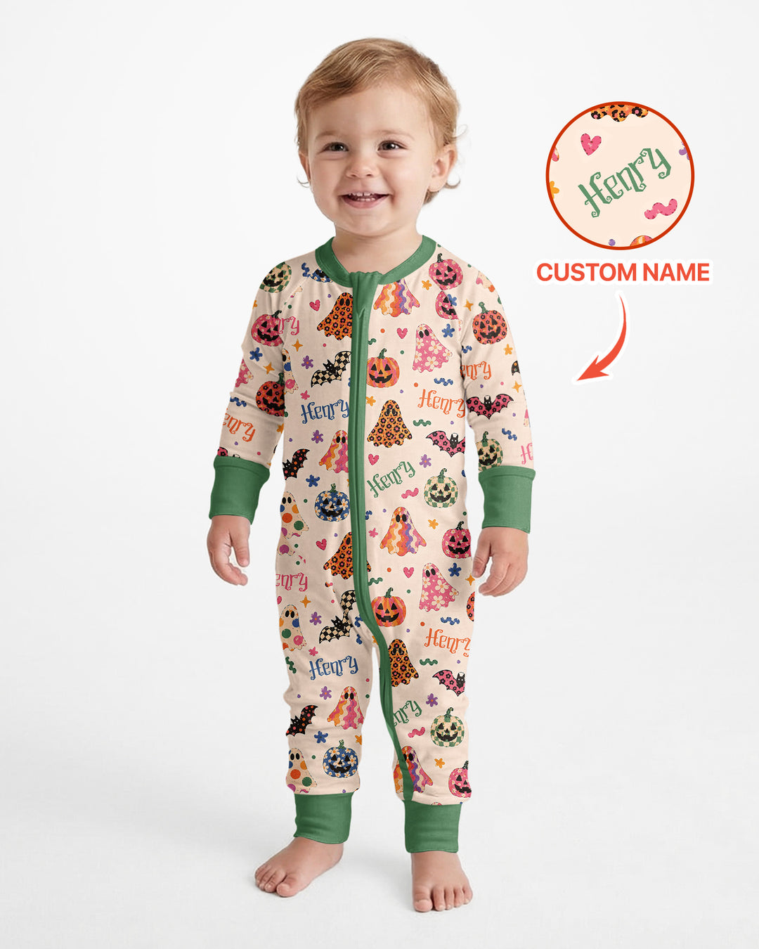 Funky Retro Halloween Bamboo Convertible Zippy