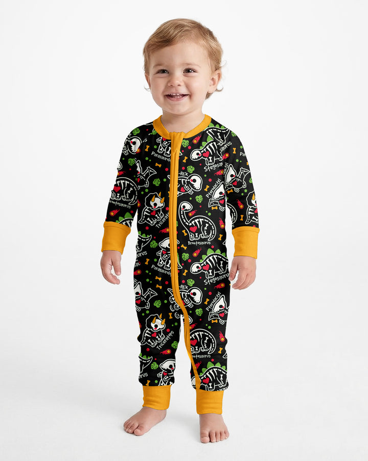Kawaii Skeleton Dinos Bamboo Convertible Zippy