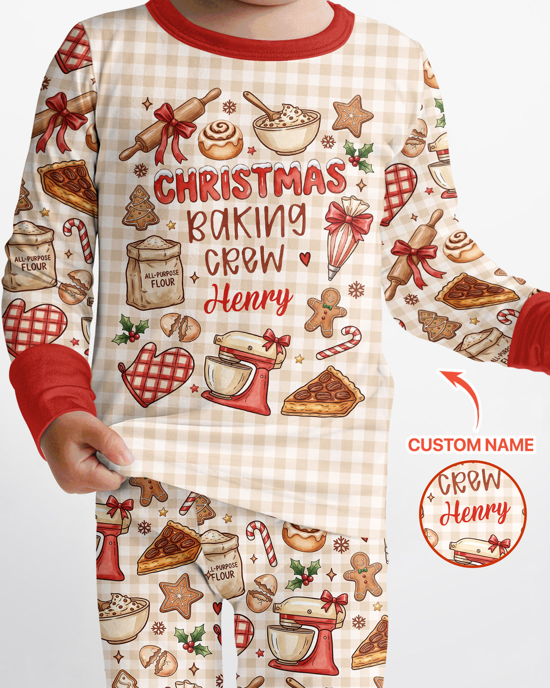Christmas Baking Crew Bamboo Two Piece Long Sleeve Pajama Set
