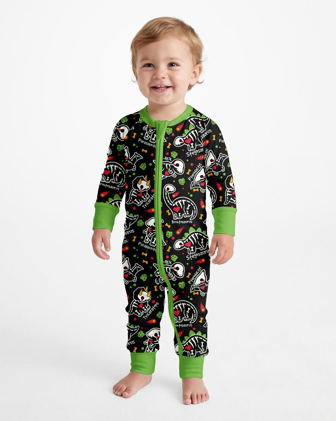 Kawaii Skeleton Dinos Bamboo Convertible Zippy