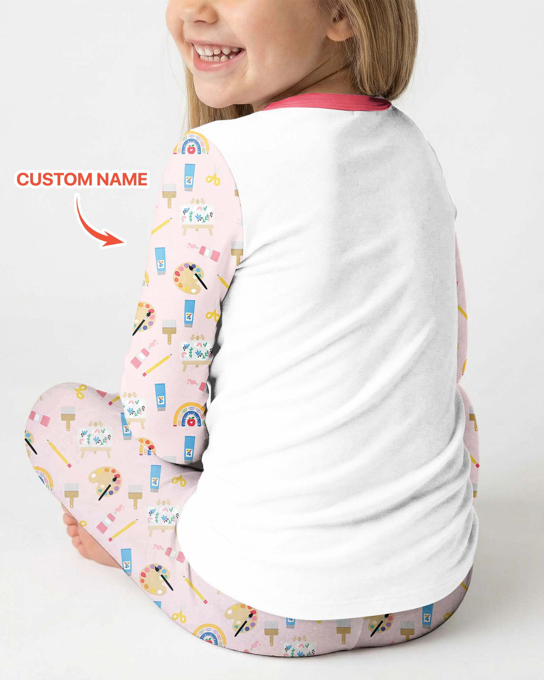Zweiteiliges Langarm-Pyjama-Set mit Sommerfrüchten