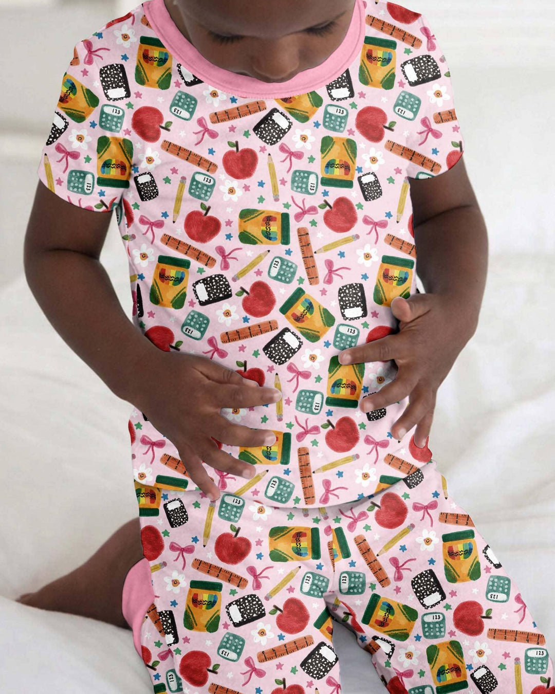 Zweiteiliges, kurzärmliges Pyjama-Set mit Marienkäfern