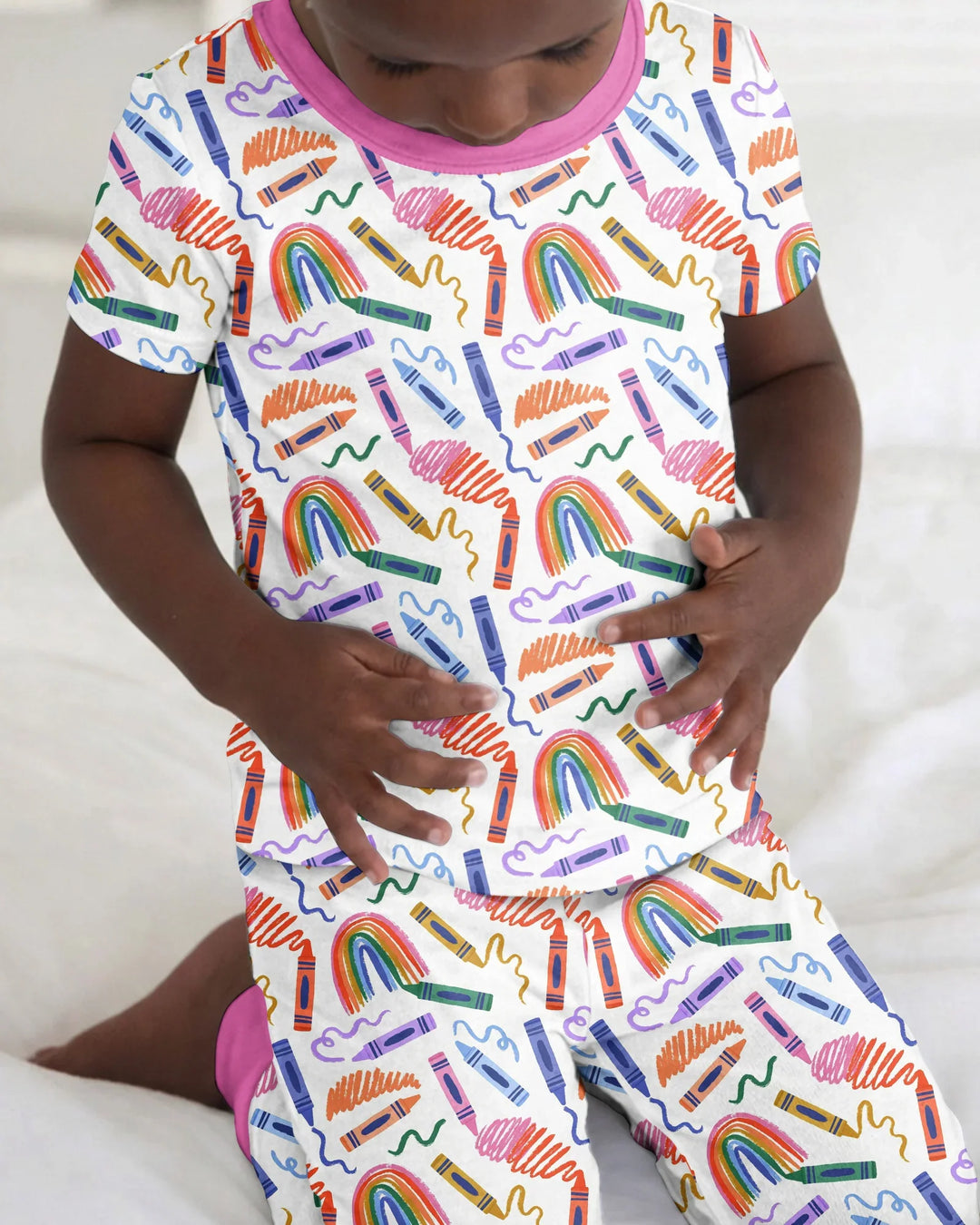 Zweiteiliges, kurzärmliges Pyjama-Set mit Marienkäfern