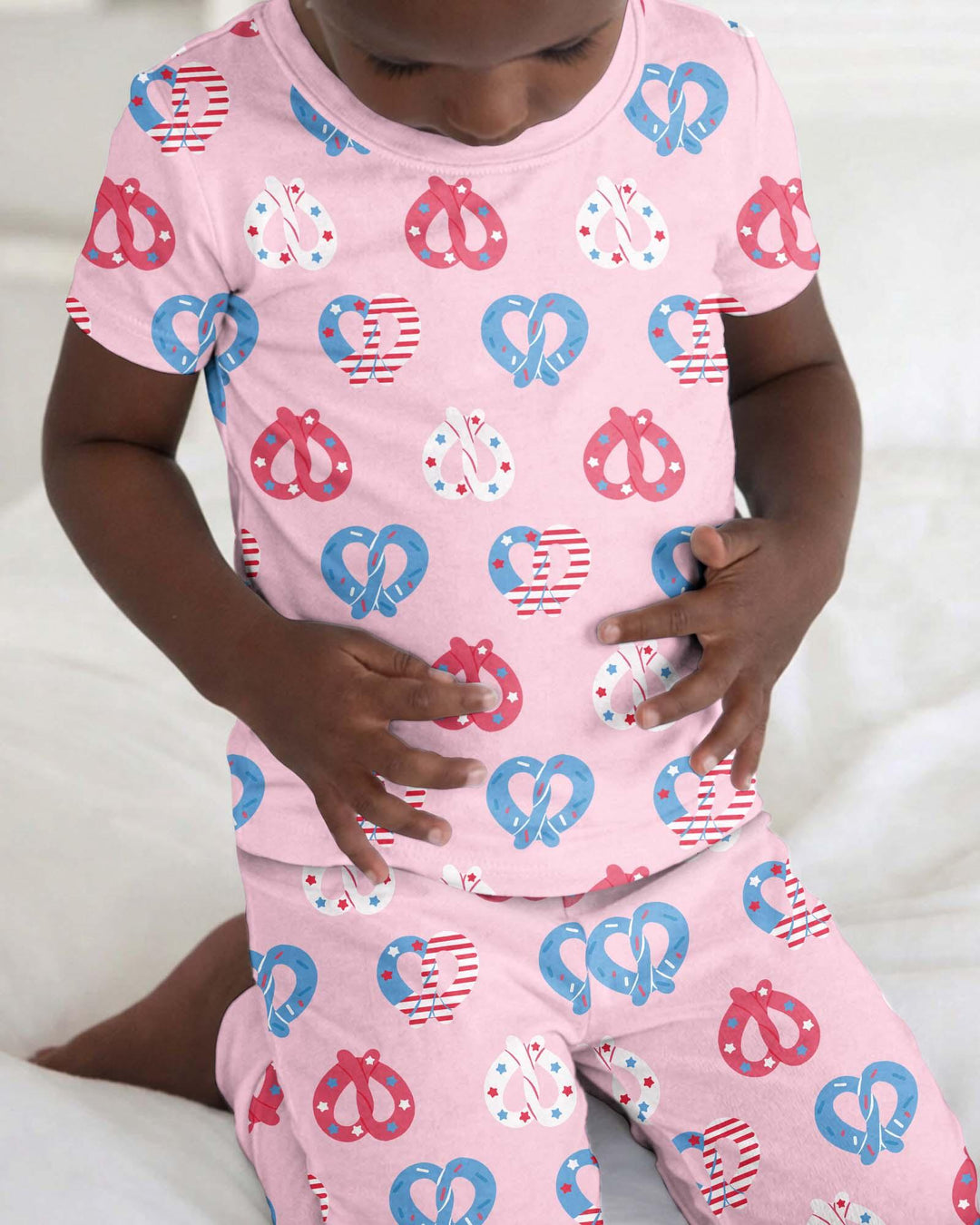 Zweiteiliges, kurzärmliges Pyjama-Set mit Marienkäfern