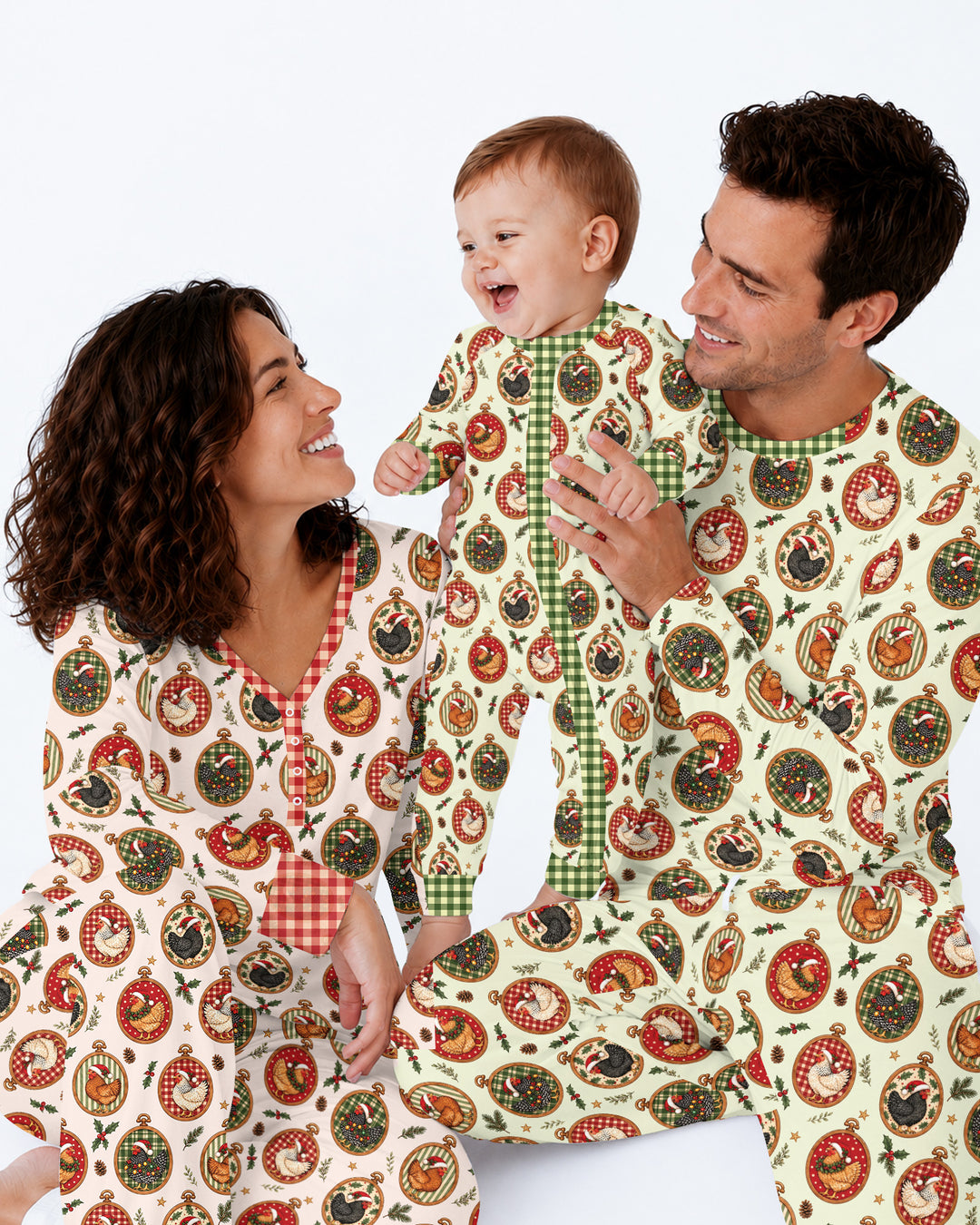 Chicken Merry Clucking Christmas Bamboo Men's Pajama Set