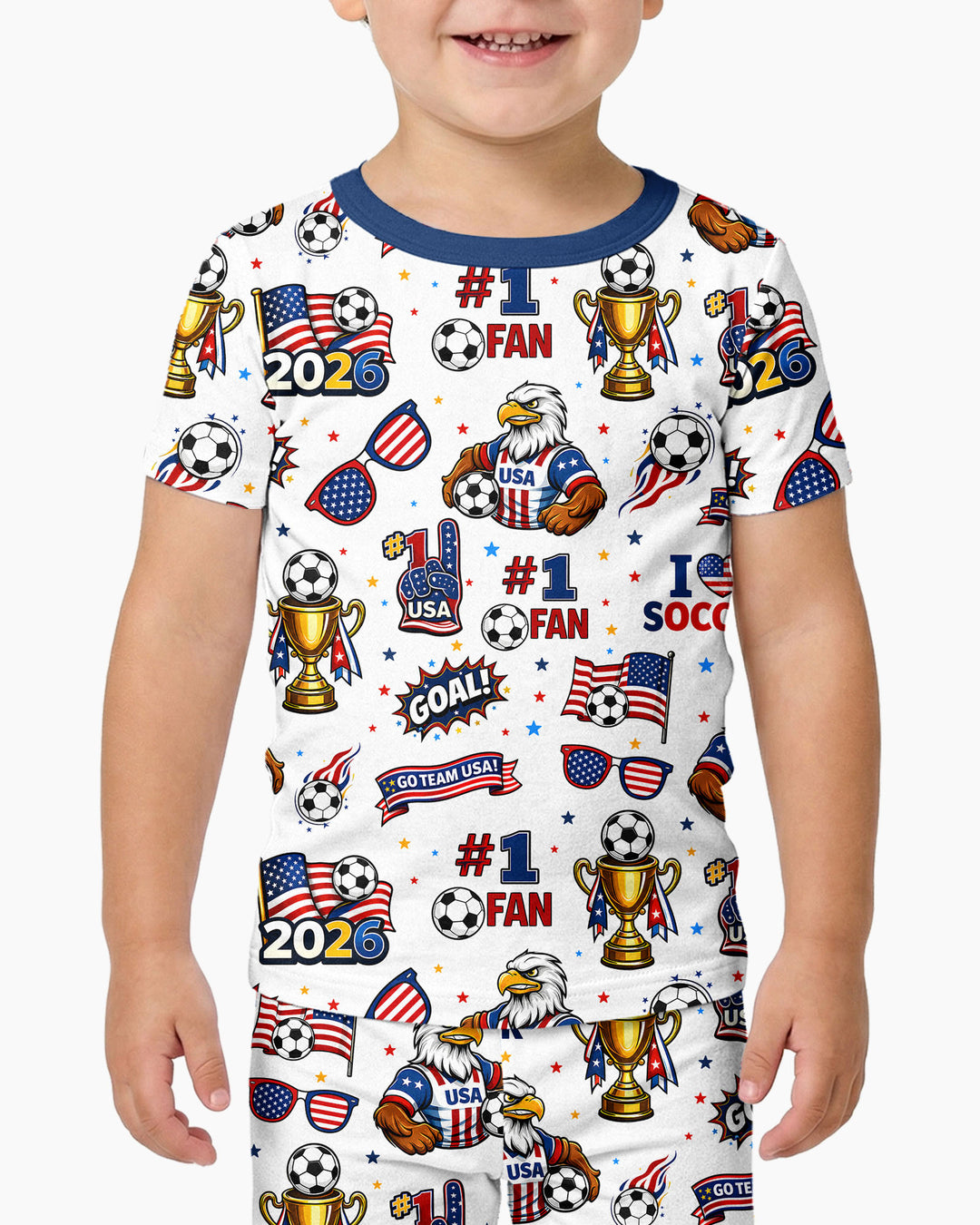 Zweiteiliges, kurzärmliges Pyjama-Set mit Marienkäfern