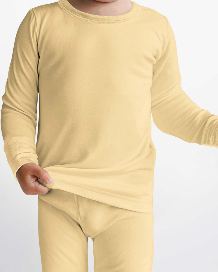 Butter Yellow Bamboo Two Piece Pajama Set