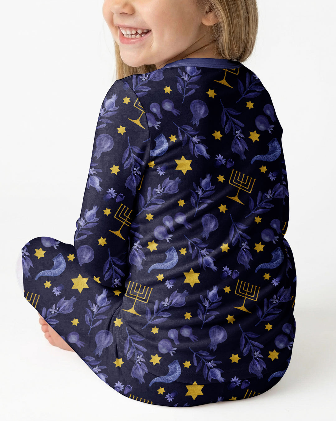 Zweiteiliges Langarm-Pyjama-Set mit Sommerfrüchten