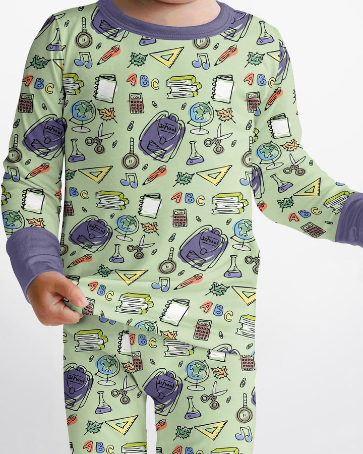 Zweiteiliges Langarm-Pyjama-Set mit Sommerfrüchten