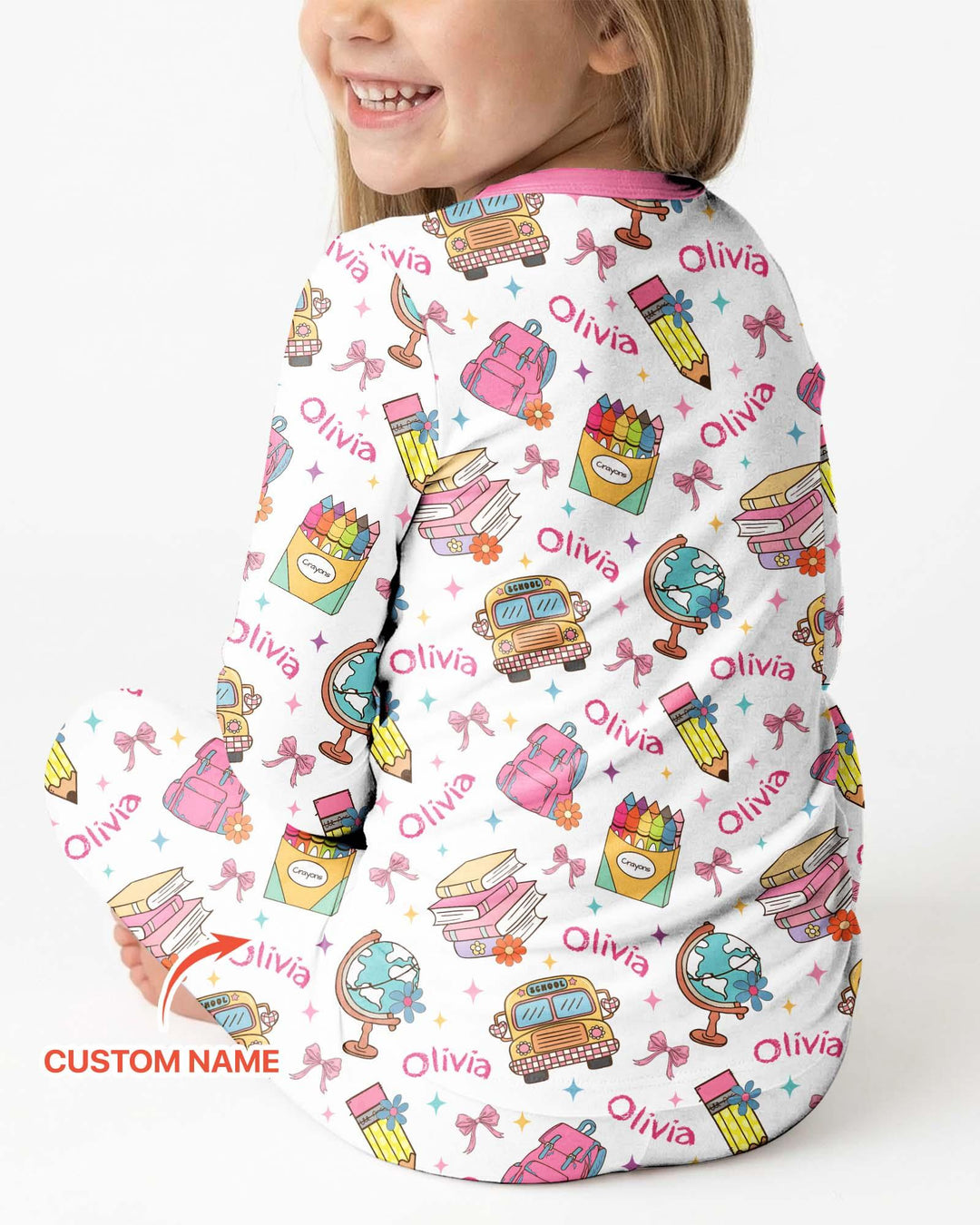 Zweiteiliges Langarm-Pyjama-Set mit Sommerfrüchten