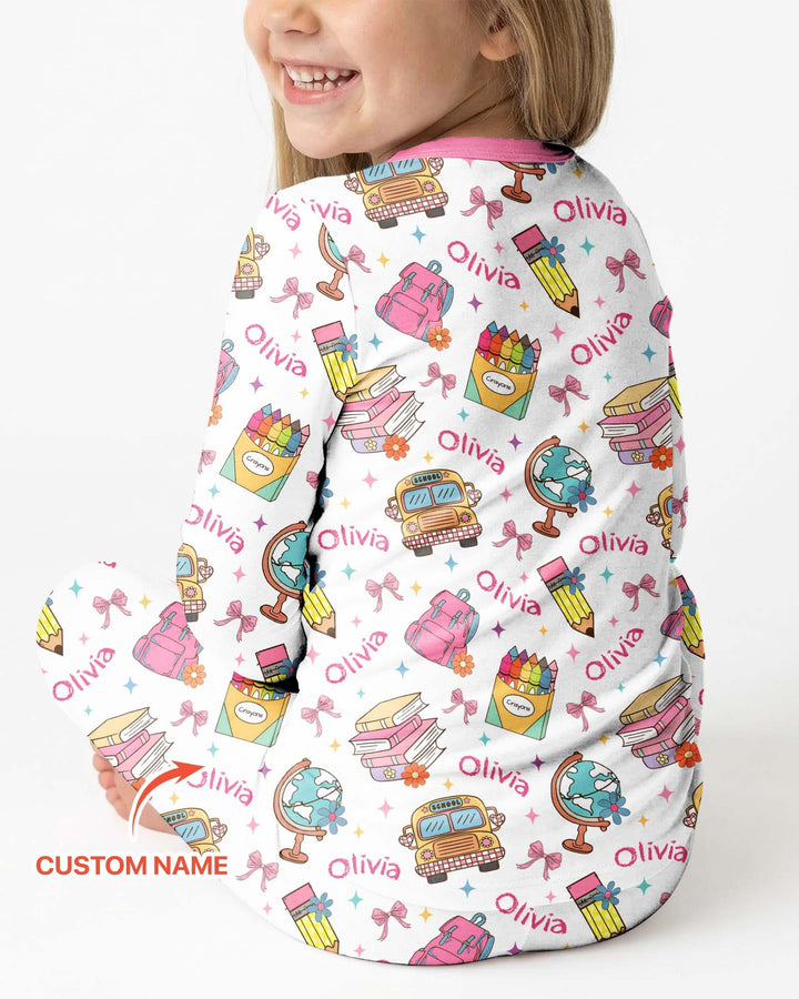 Zweiteiliges Langarm-Pyjama-Set mit Sommerfrüchten