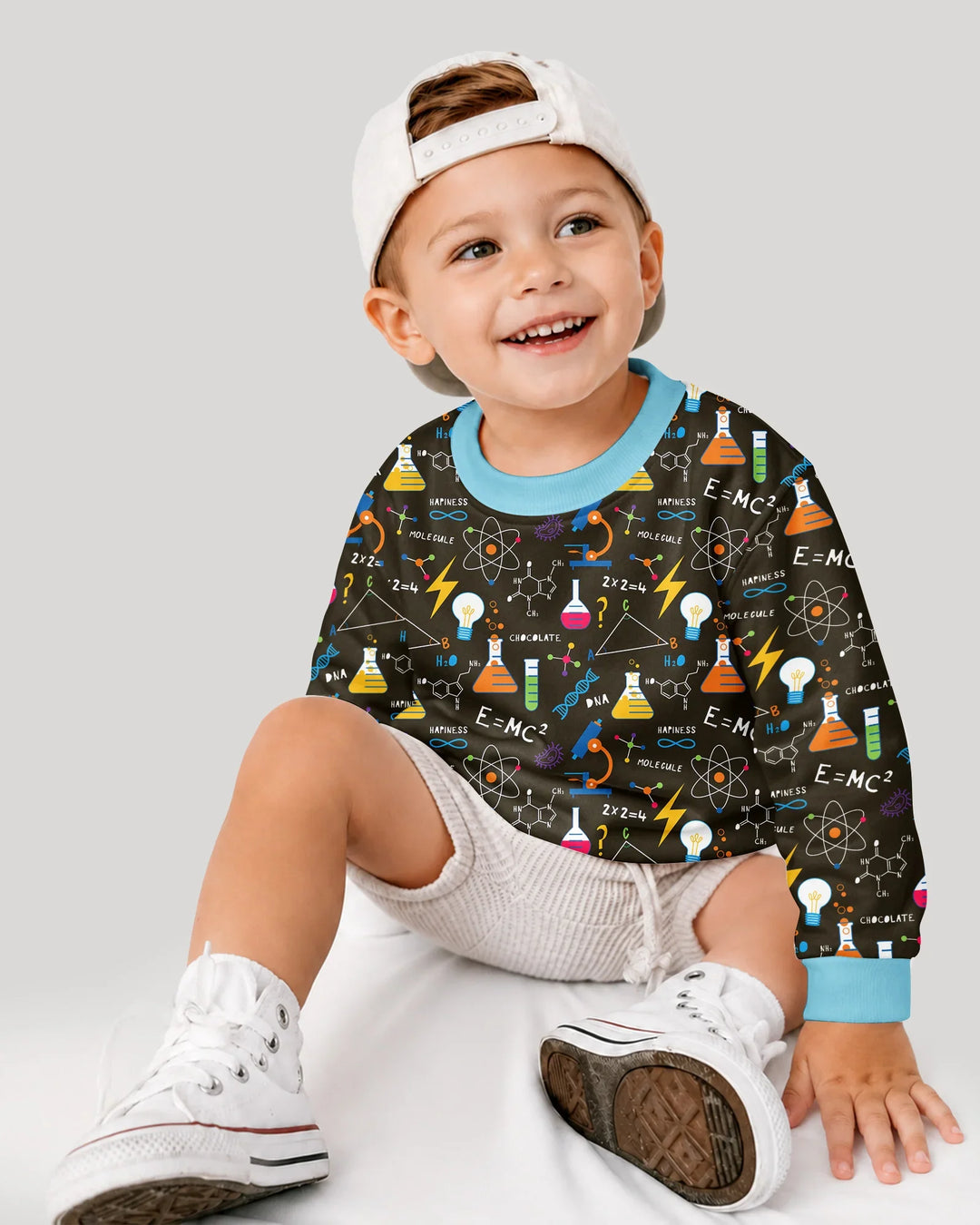 Baseball-Sweatshirt mit Rundhalsausschnitt aus Bambus und christlichem Motiv