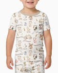 Old McDonald Farm Family Matching Bamboo Two Piece Short Sleeve Pajama Set