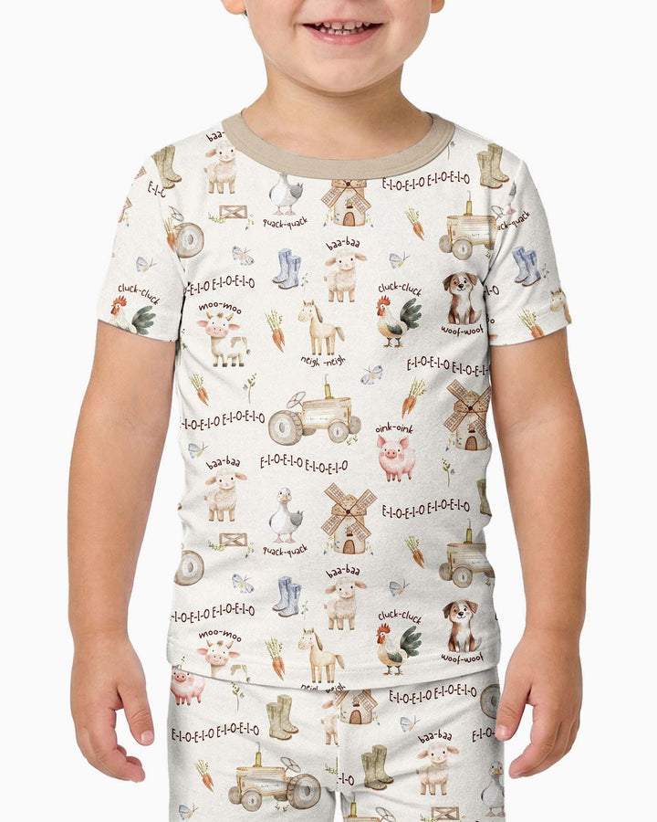Zweiteiliges, kurzärmliges Pyjama-Set mit Marienkäfern