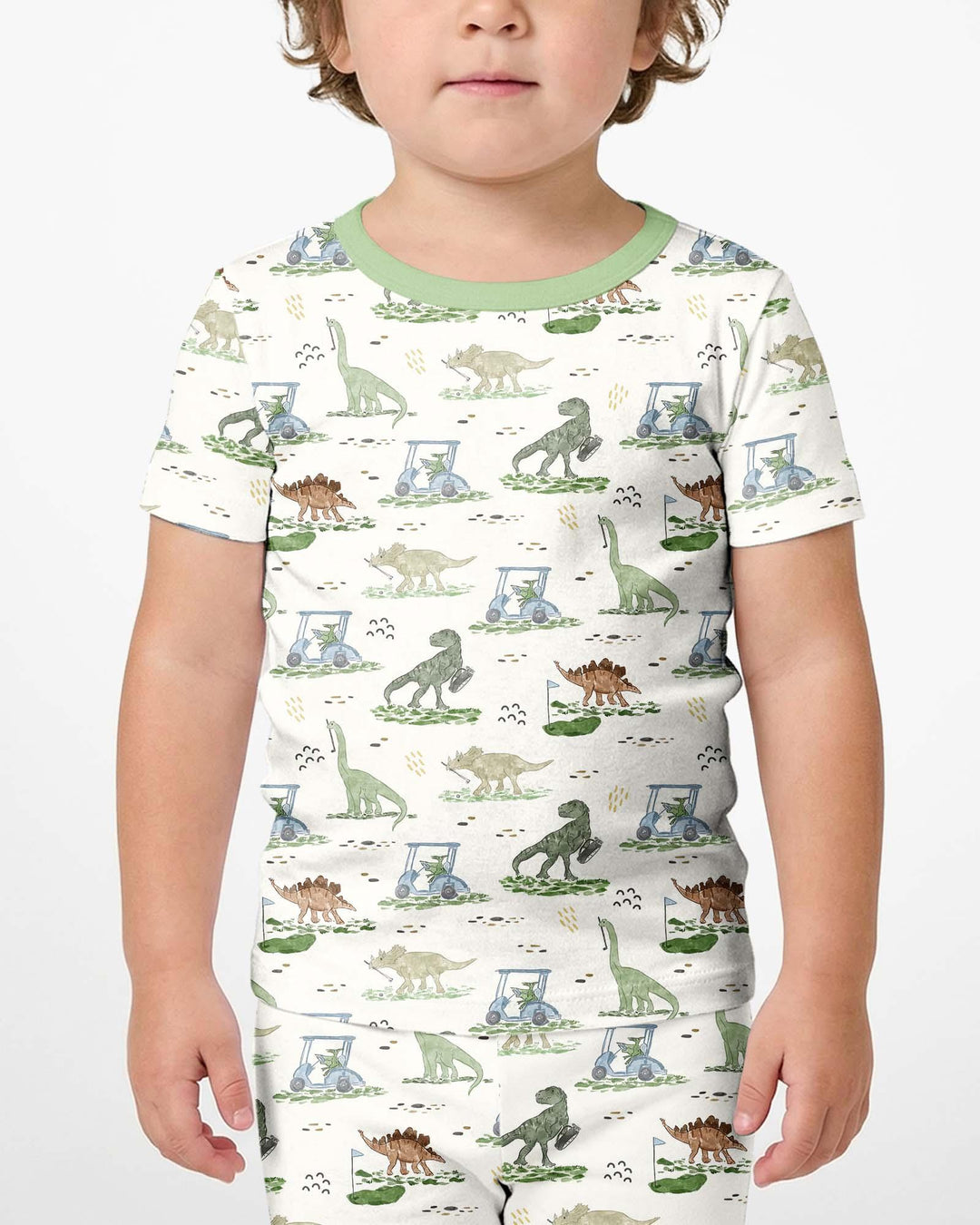 Template Zweiteiliges Pyjama-Set mit kurzen Ärmeln und Shorts