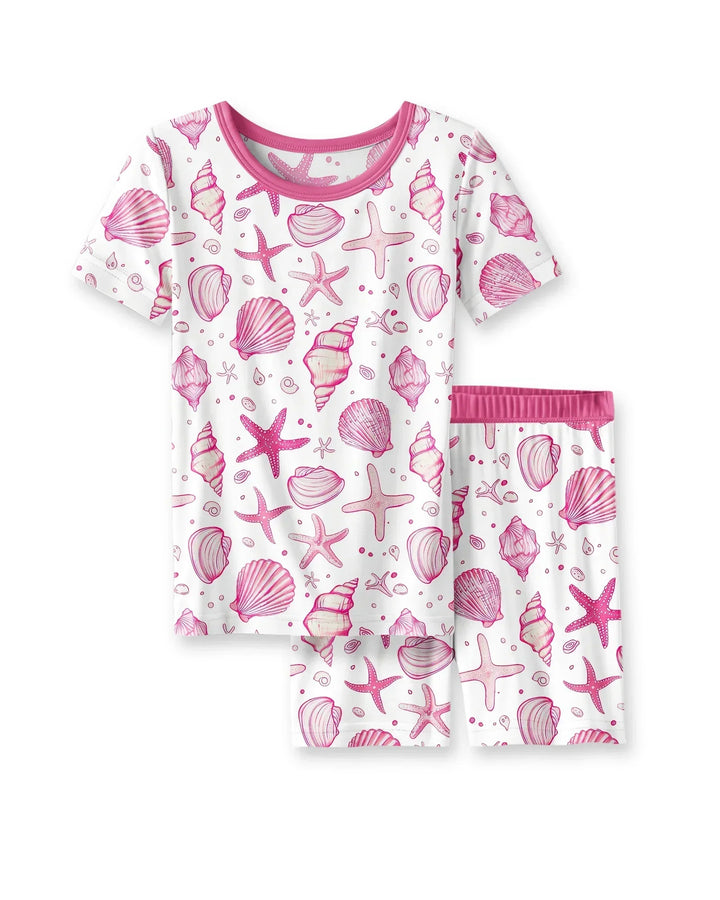 Template Zweiteiliges Pyjama-Set mit kurzen Ärmeln und Shorts