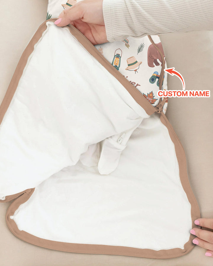 Custom Name Adventure Outdoors Bamboo Sleep Bag