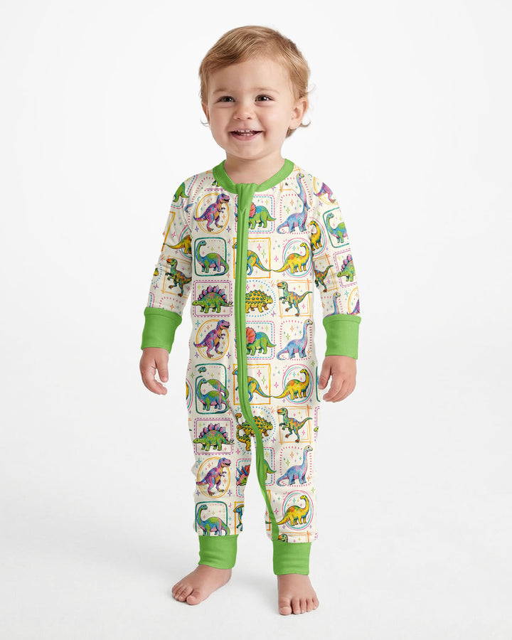 Whimsical Dinosaurs Bamboo Convertible Zippy