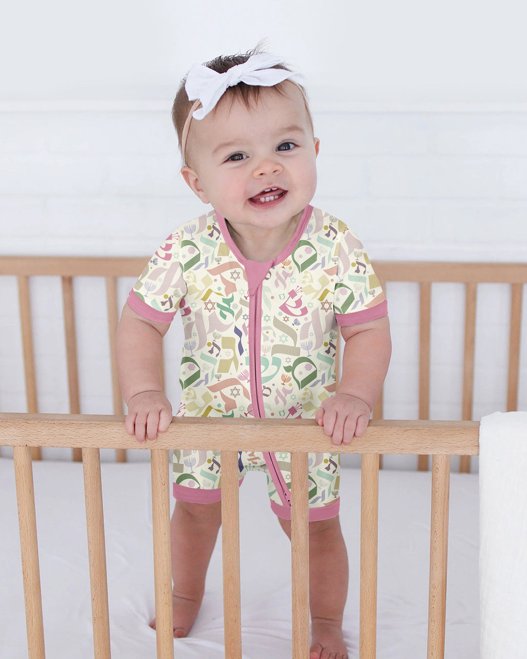 Hebrew Harmony Family Matching Bamboo Shorty Zippy