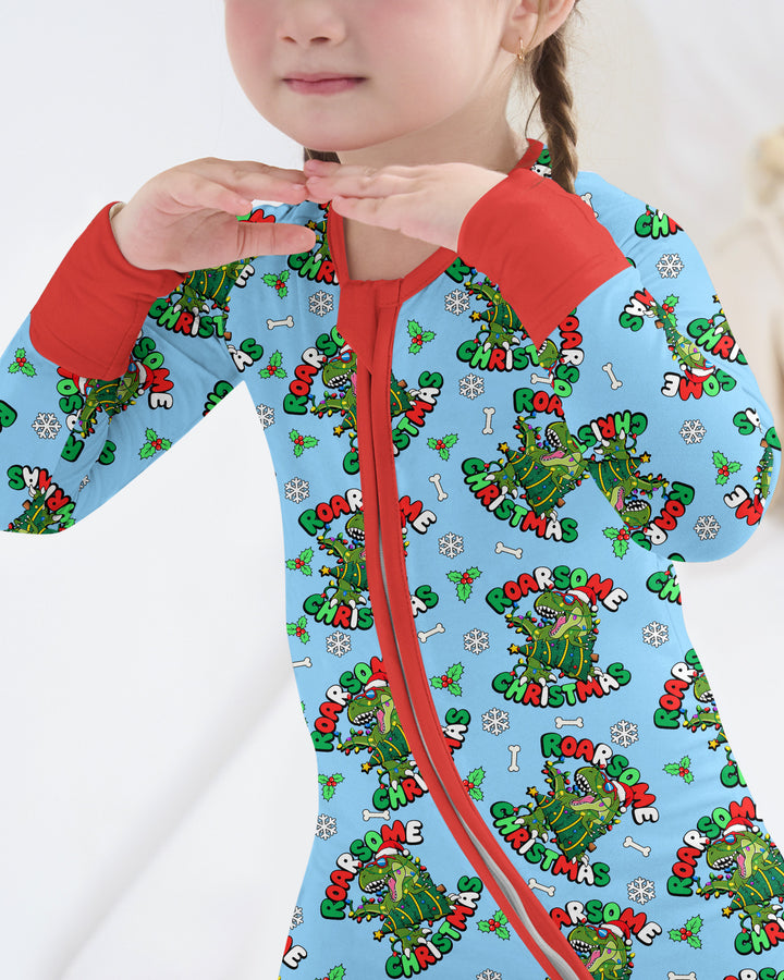 Merry Roarsome Christmas  Bamboo Convertible Zippy