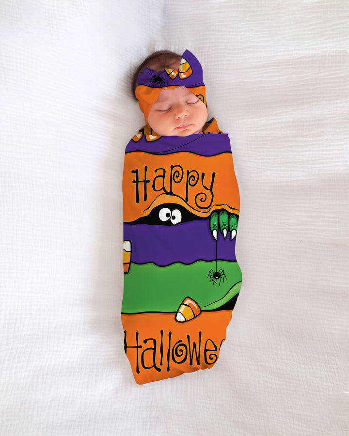 Happy Halloween swaddle blanket