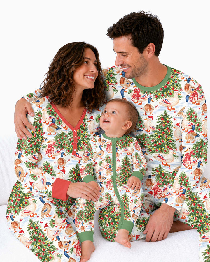 Christmas and Duck Bamboo Women Pajama Set