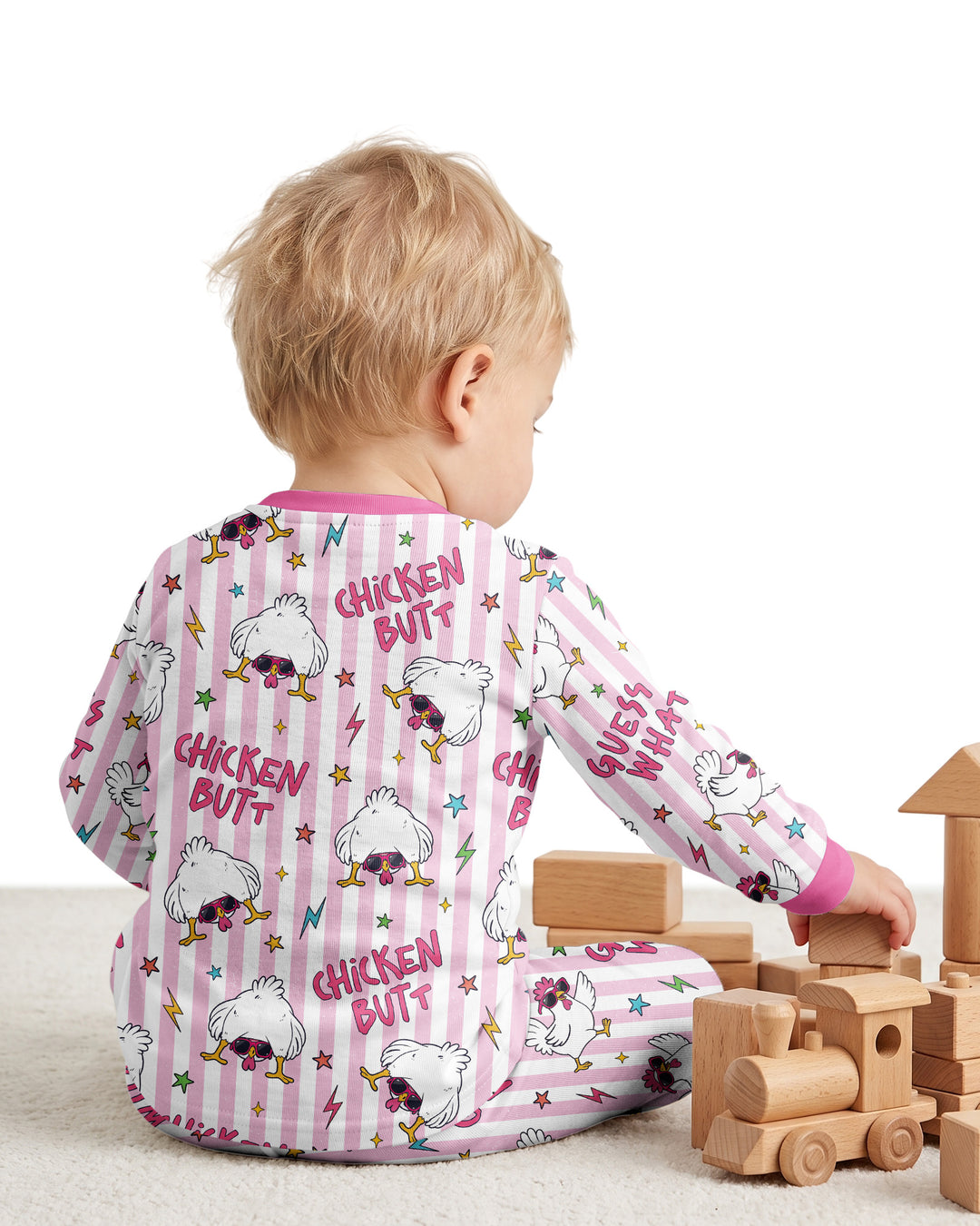 Guess What? Chicken Butt! Bamboo Two Piece Long Sleeve Pajama Set
