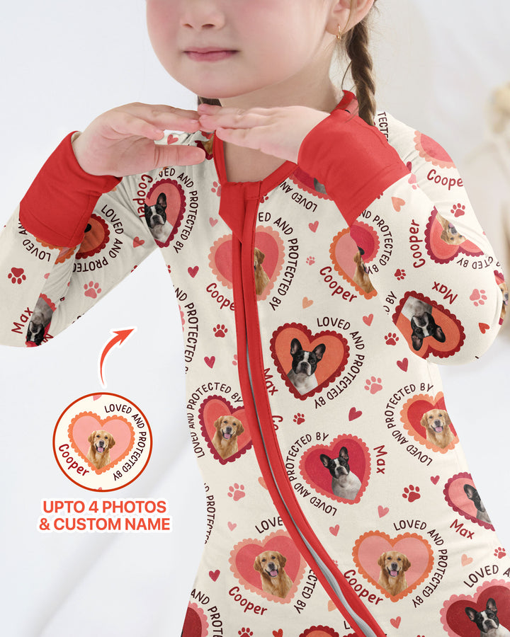 Custom Dogs Photo Loved And Protected By Bamboo Convertible Zippy