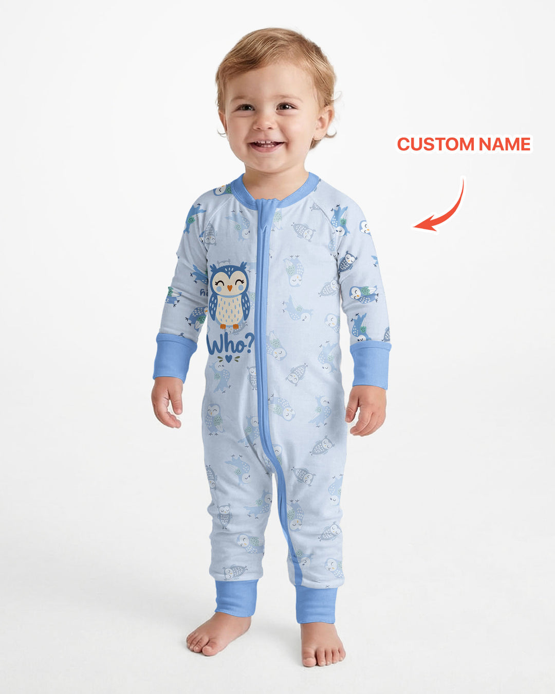 Custom Name Twin Owl Who's Who Bamboo Convertible Zippy