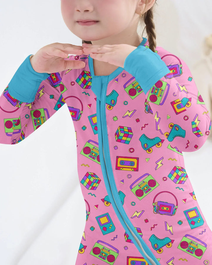 80s Retro Neon Bamboo Convertible Zippy