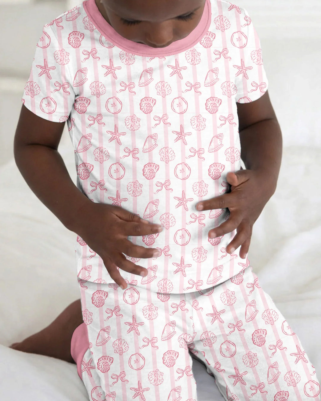 Zweiteiliges, kurzärmliges Pyjama-Set mit Marienkäfern
