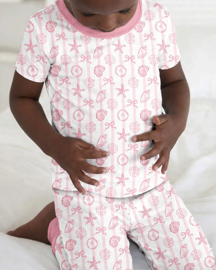 Zweiteiliges, kurzärmliges Pyjama-Set mit Marienkäfern